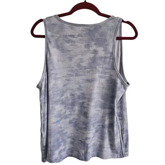 Athleta Organic Daily Light Purple Camo Shirt Lightweight Cotton Top - Picture 3 of 5